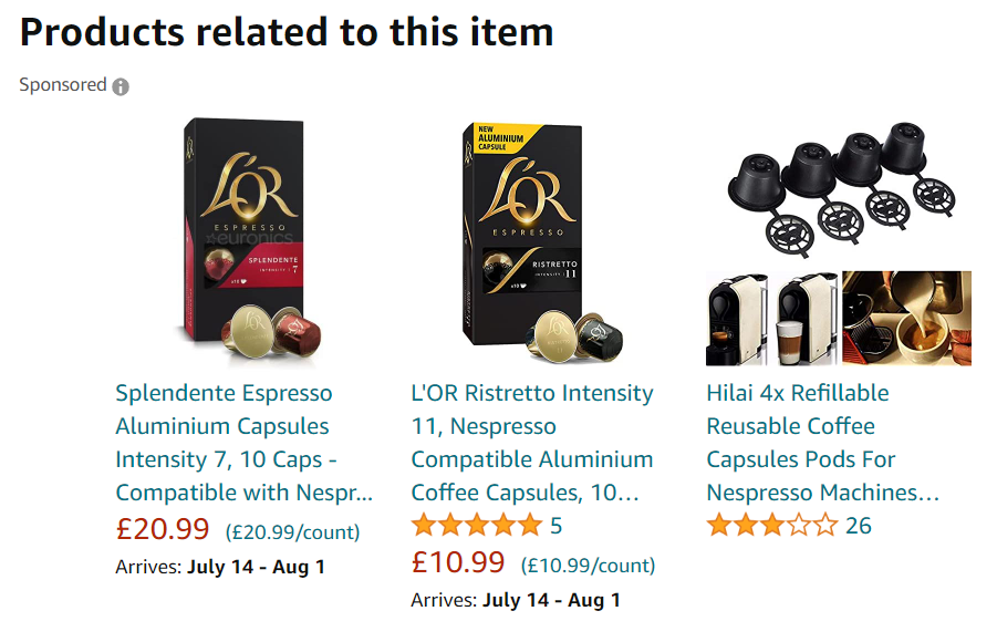 L'OR Espresso Splendente Nespresso Compatible Coffee Capsules 1 x 10 pods –  Coffee Supplies Direct